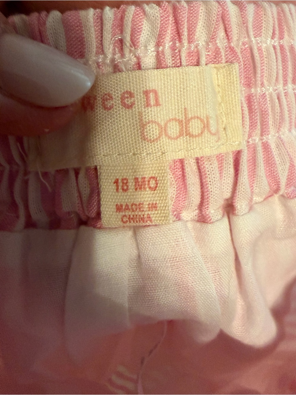 Pink Striped Ruffle Shorts - Kids - Picture 2 of 2